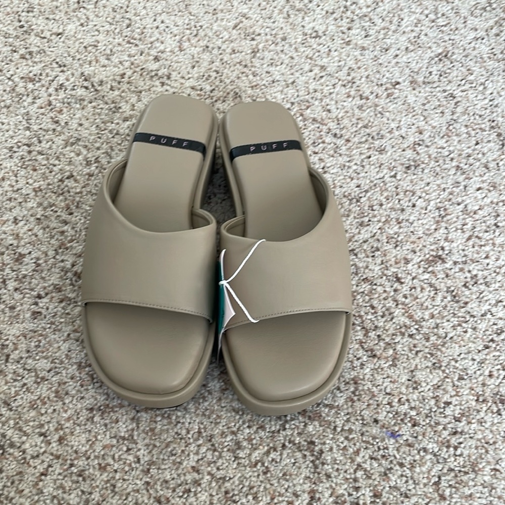 Brand new taupe sandals